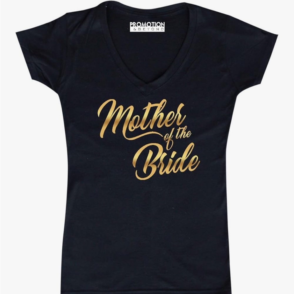 Black and Gold Mother of Bride Tee